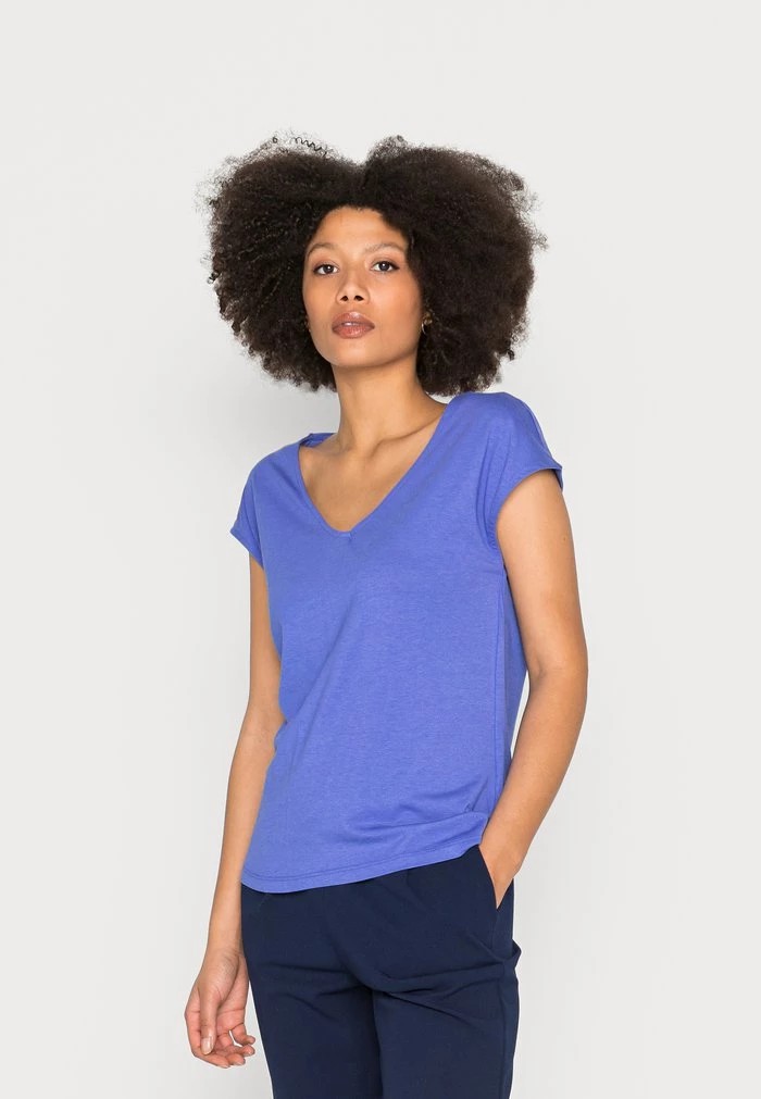 T-Shirt ANNA FIELD Anna Field Basic T-shirt Bleu Femme | ULH-5809628